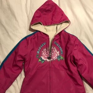 Reversible Harley Davidson hooded jacket